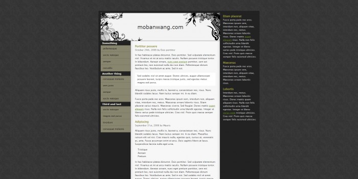个性花纹图案BLOG网页模板